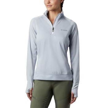 Columbia Ženske Majice S Kapuljačom - Irico Half-Zip Bijele Sive | UZXH-51890